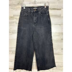 Urban Outfitters BDG Women's 27 black high rise wide leg crop jean pant boho